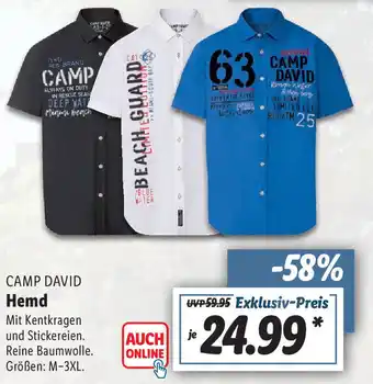 Lidl Camp David Hemd Angebot