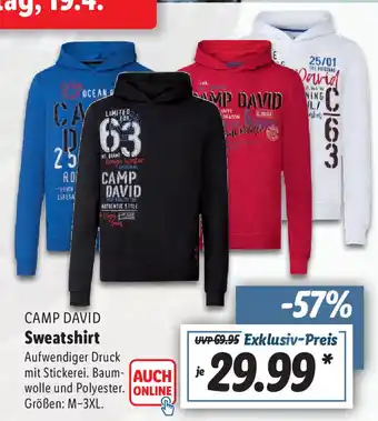 Lidl Camp David Sweatshirt Angebot