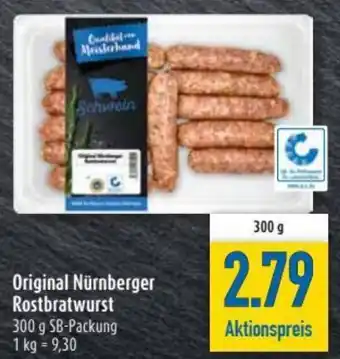 diska Original Nürnberger Rostbratwurst 300g Angebot