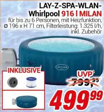 CENTERSHOP LAY-Z-SPA-WLAN Whirlpool 916 L MILAN Angebot