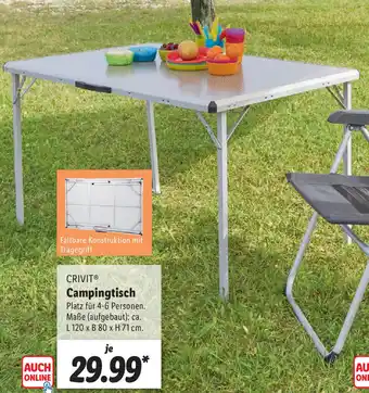 Lidl Crivit Campingtisch Angebot