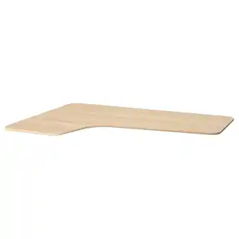 IKEA Bekant Eckschreibtischplatte links, Eichenfurnier weiß lasiert, 160x110 cm Angebot