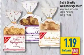 diska Gut & Günstig Weihnachtsgebäck 200g Angebot