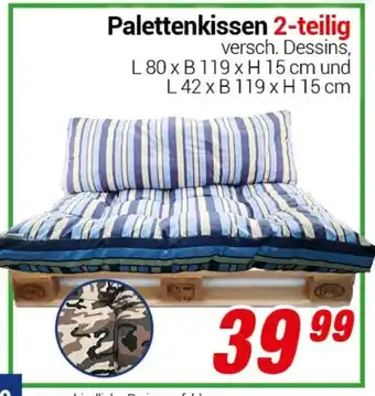 CENTERSHOP Palettenkissen 2-teilig Angebot