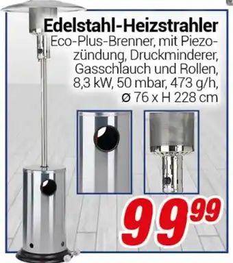 CENTERSHOP Edelstahl-Heizstrahler Angebot