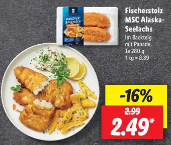 Lidl Fischerstolz MSC Alaska Seelachs 280g Angebot