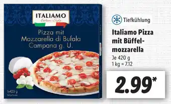 Lidl Italiamo Pizza mit Büffelmozzarella 420g Angebot