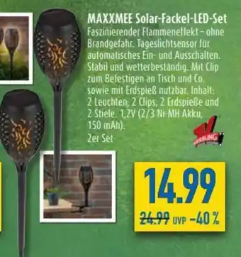 diska Maxxmee Solar Fackel LED Set Angebot