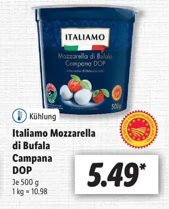 Lidl Italiamo Mozzarella di Bufala Campana DOP 500g Angebot