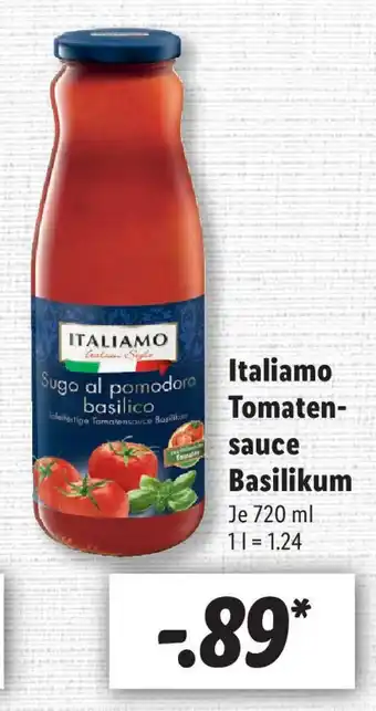 Lidl Italiamo Tomatensauce Basilikum 720ml Angebot