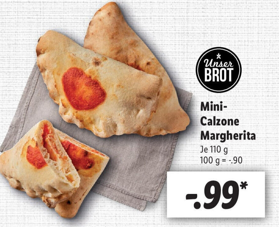 Mini Calzone Margherita 110g Angebot bei Lidl