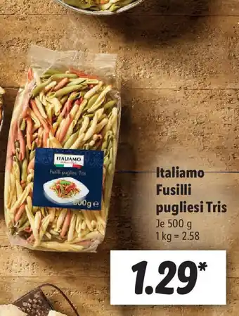 Lidl Italiamo Fusilli pugliesi Tris 500g Angebot