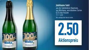 diska Jubiläums Sekt 0,75L Angebot