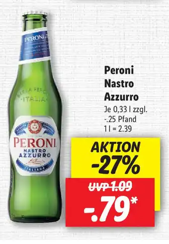 Lidl Peroni Nastro Azzurro 0,33L Angebot
