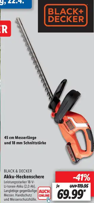 Lidl Black & Decker Akku Heckenschere Angebot
