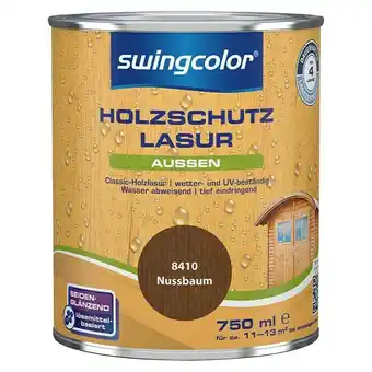 Bauhaus swingcolor Holzschutzlasur (Nussbaum, 750 ml, Seidenglänzend, Lösemittelbasiert) Angebot