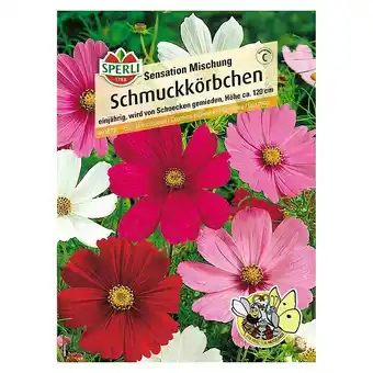 Bauhaus Sperli Blumensamen Schmuckkörbchen (Sensations Mischung, Cosmos bipinnatus, Blütezeit: Juli) Angebot