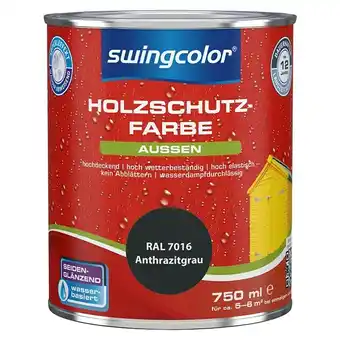 Bauhaus swingcolor Holzschutzfarbe (Anthrazitgrau, 750 ml, Seidenglänzend, Wasserbasiert) Angebot