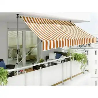 Bauhaus Sunfun Klemmmarkise (Orange/Weiß, Breite: 2,5 m, Ausfall: 1,5 m) Angebot