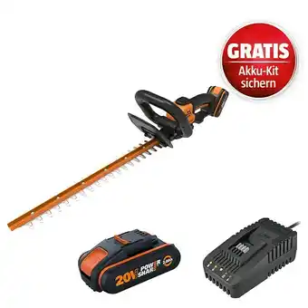 Bauhaus Worx PowerShare 20V Maschinenpaket WG261E (Akku-Heckenschere WG261, 2 Akkus & 2 Ladegeräte) Angebot