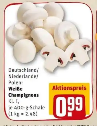 REWE PETZ Weiße Champignons 400g Angebot