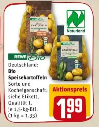 REWE PETZ Bio Speisekartoffeln 1,5kg Angebot