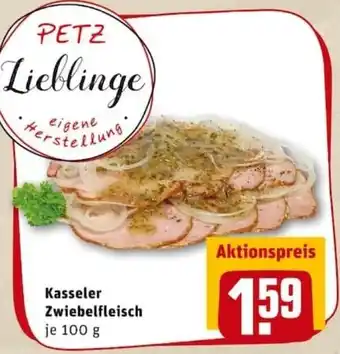 REWE PETZ Kasseler Zwiebelfleisch 100g Angebot