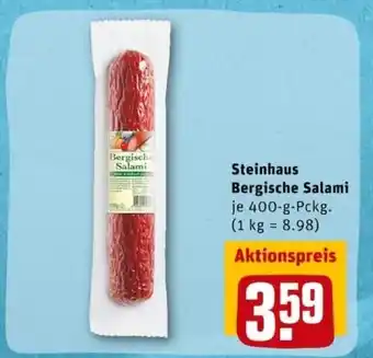 REWE PETZ Steinhaus Bergische Salami 400g Angebot