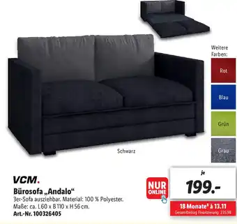 Lidl VCM Bürosofa Andalo Angebot