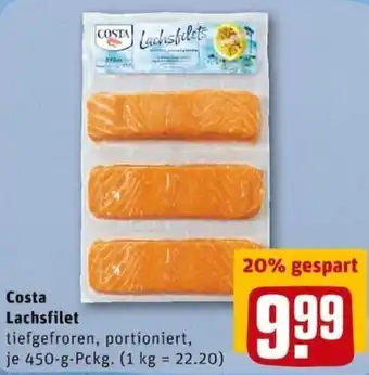 REWE PETZ Costa Lachsfilet 450g Angebot