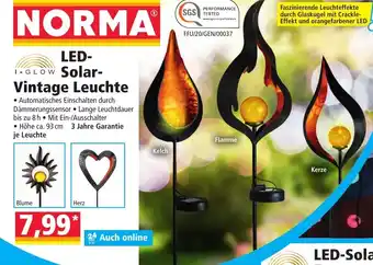 Norma LED Solar Vintage Leuchte Angebot