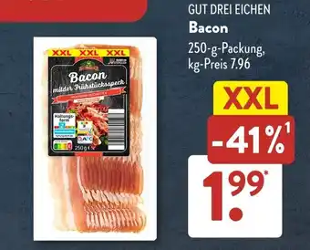 Aldi Süd GUT DREI EICHEN Bacon 250-g-Packung, Angebot