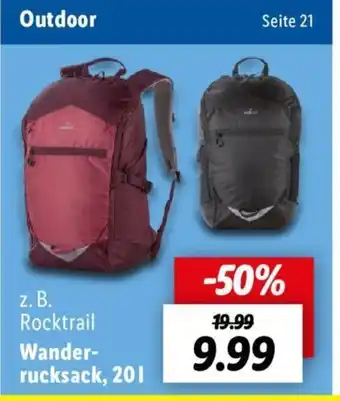 Lidl Rocktrail Wander-rucksack, 20L Angebot