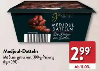 Aldi Nord GOURMET FINEST CUISINE Medjoul-Datteln 300 g Packung Angebot