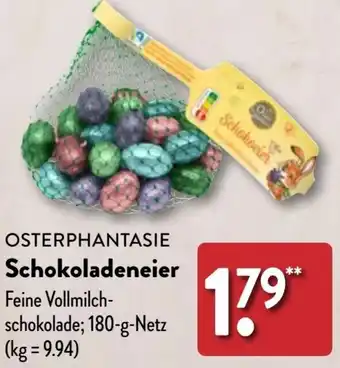 Aldi Nord OSTERPHANTASIE Schokoladeneier 180 g Netz Angebot