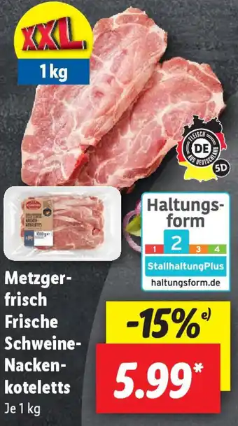 Lidl Metzgerfrisch Frische Schweine Nackenkoteletts 1 kg Angebot