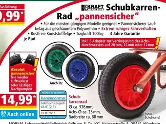 Norma Schubkarren Rad ,,pannensicher" Angebot