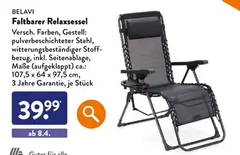 Aldi Süd BELAVI Faltbarer Relaxsessel Angebot