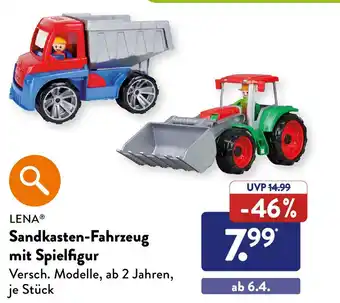 Aldi Süd LENA Sandkasten-Fahrzeug mit Spielfigur Angebot