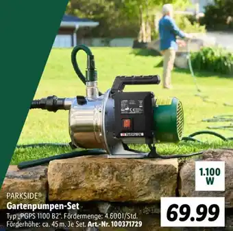 Lidl PARKSIDE Gartenpumpen-Set Typ PGPS 1100 B2" Angebot