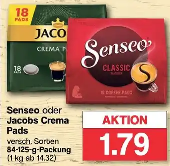 Famila Nord West Senseo oder Jacobs Crema Pads 84-125 g Packung Angebot