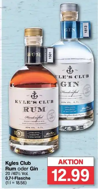 Famila Nord West Kyles Club Rum oder Gin 0,7-l-Flasche Angebot