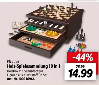 Lidl Playtive Holz-Spielesammlung 10 in 1 Angebot