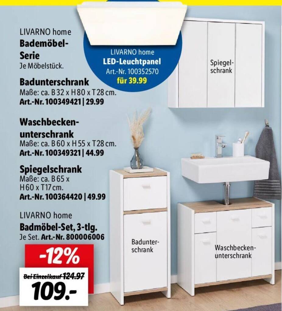 Faszinierend Badmobel Gunstig Lidl Bild