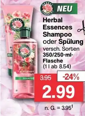 Famila Nord West Herbal Essences Shampoo oder Spülung 350/250-ml-Flasche Angebot