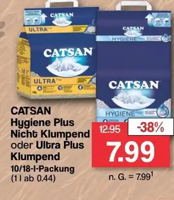 Famila Nord West CATSAN Hygiene Plus Nicht Klumpend oder Ultra Plus Klumpend 10/18-l-Packung Angebot