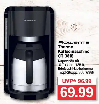 Famila Nord West Rowenta Thermo Kaffeemaschine CT 3818 Angebot