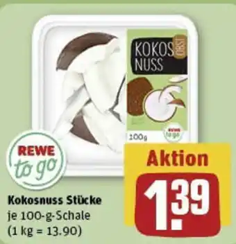 REWE REWE to go Kokosnuss Stücke 100-g-Schale Angebot