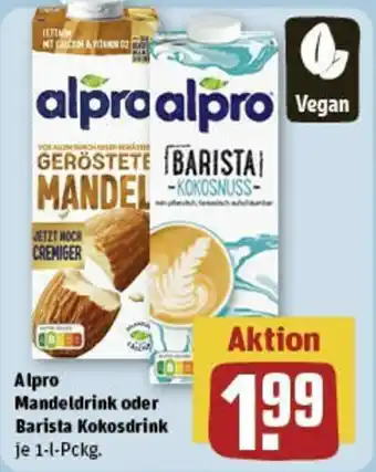 REWE Alpro Mandeldrink oder Barista Kokosdrink 1-l-Pckg. Angebot