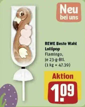 REWE REWE Beste Wahl Lollipop Flamingo, 23-g-Btl. Angebot